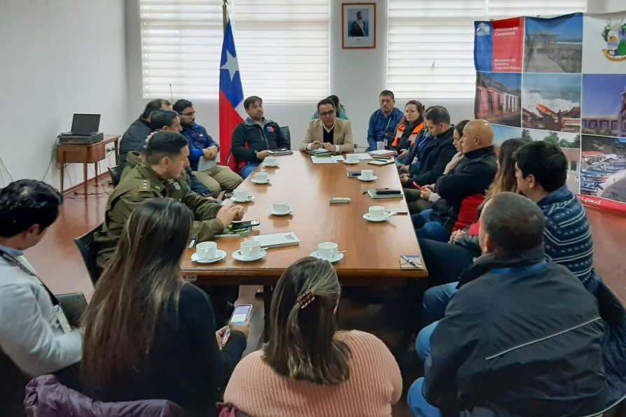 Delegado Merino preside reunión de COGRID por evento meteorológico que ingresará a la Provincia de Cauquenes